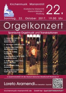 Orgelkonzert - Würzburg Loreto Aramendi. Spanische orgelmusik