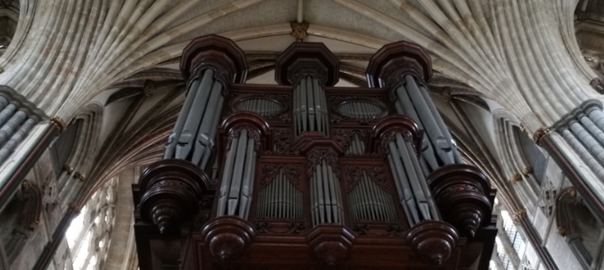 Concert at the Loosemore/Harrisson pipe organ – Cathedral of Exeter – England – August 2018