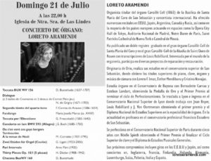 Loreto Aramendi - Program of concert
