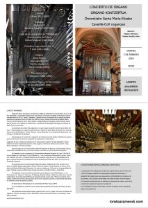 Concert d'orgue Cavaillé-Coll - Basilique Sainte-Marie du Chœur - Donostia
