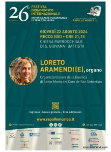 Organ concert - Recco - Liguria - Italy - August 2024