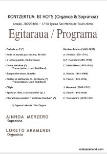 Concierto de órgano – Lesaka – Abril 2025