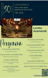 Concierto de órgano - La Guardia - La Rioja - Mayo 2025