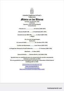 Concierto de órgano - Catedral anglicana St. Paul de Valparaíso - Chile - Diciembre 2025