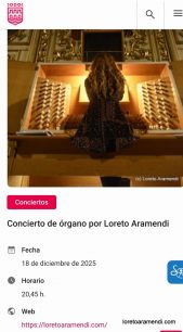Concierto de órgano - Concatedral de Santa Maria de la Redonda - Logroño - España - Noviembre 2025
