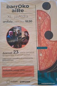 Orgelkonzert – Barroko Aire Festival – Ordizia – Baskenland – November 2025